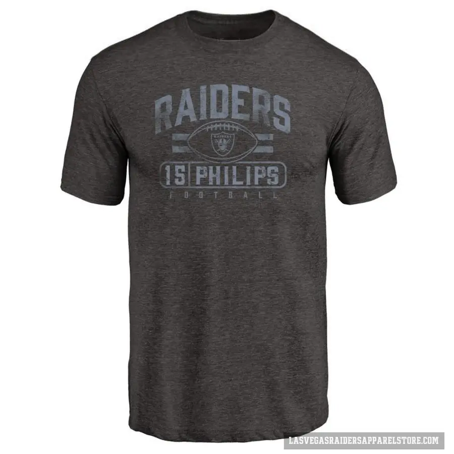 Men's ＃15 Kyle Philips Las Vegas Raiders Black Flanker T-Shirt