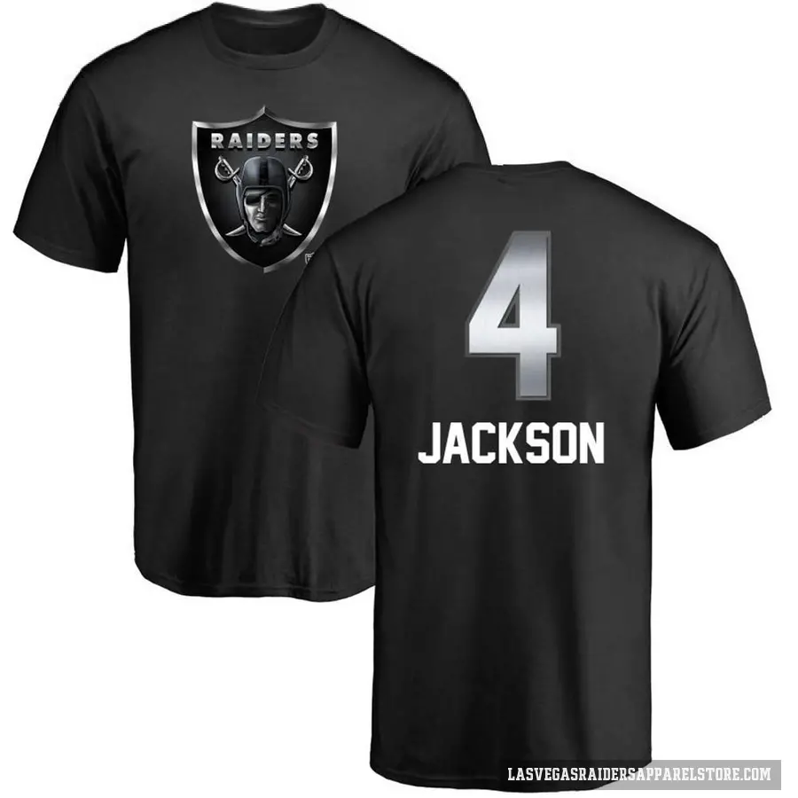 Men's ＃4 Shedrick Jackson Las Vegas Raiders Black Midnight Mascot T-Shirt