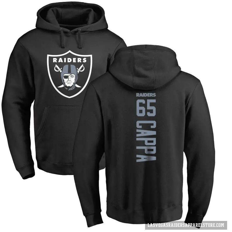 Men's ＃65 Alex Cappa Las Vegas Raiders Black Pro Line Backer Pullover Hoodie