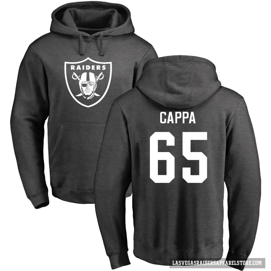 Men's ＃65 Alex Cappa Las Vegas Raiders Pro Line by Branded Ash One Color Pullover Hoodie