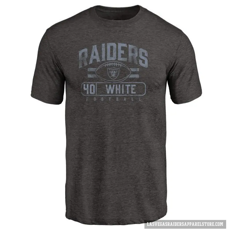 Youth ＃40 Devin White Las Vegas Raiders White Flanker T-Shirt Black