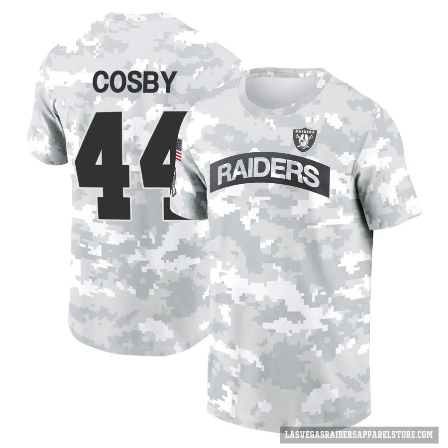 Youth ＃44 Bryce Cosby Las Vegas Raiders Camo Arctic 2024 Salute to Service Performance T-Shirt