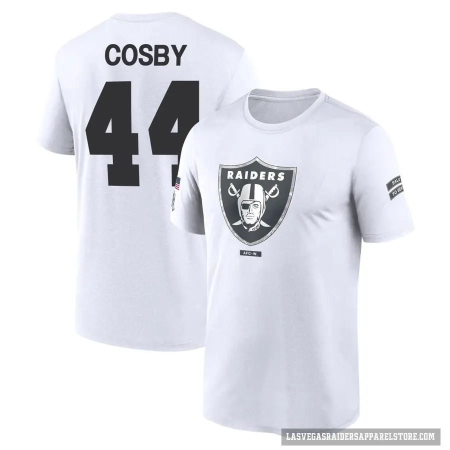 Youth ＃44 Bryce Cosby Las Vegas Raiders White 2024 Salute to Service Performance T-Shirt