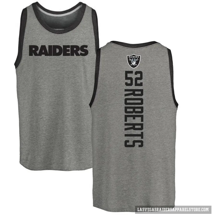 Youth ＃52 Elandon Roberts Las Vegas Raiders Ash Backer Tank Top