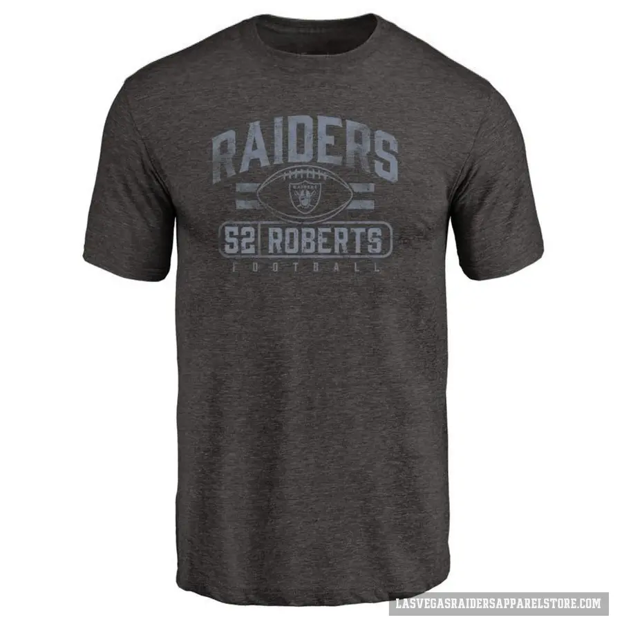 Youth ＃52 Elandon Roberts Las Vegas Raiders Black Flanker T-Shirt
