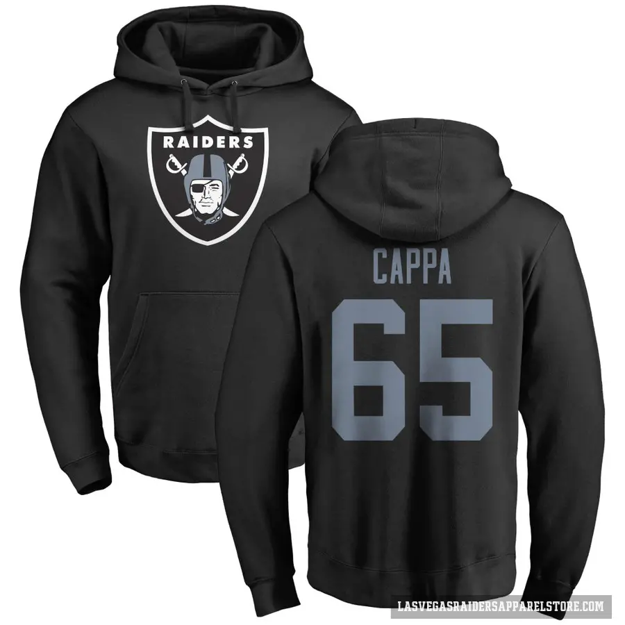 Youth ＃65 Alex Cappa Las Vegas Raiders Black Pro Line Logo Pullover Hoodie