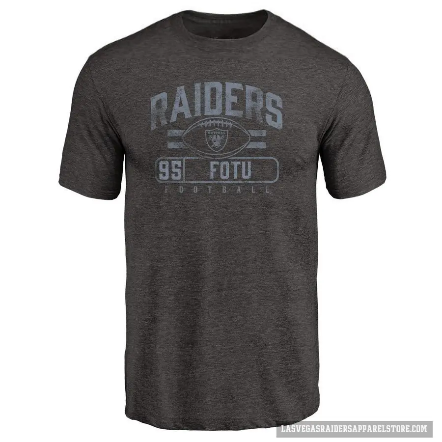 Youth ＃95 Leki Fotu Las Vegas Raiders Black Flanker T-Shirt
